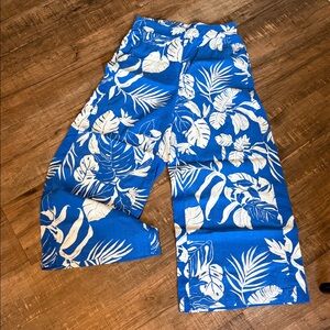 Panama Jack Blue and White Wide Leg Pants